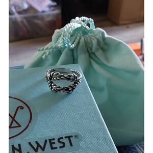 American West Jewelry Sterling Silver Lasso Love Knot Ring Sz 6